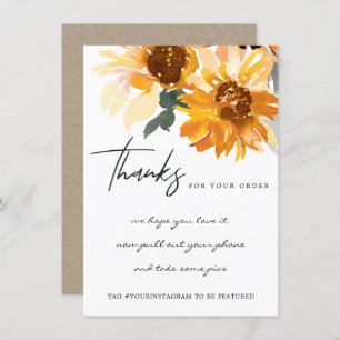 YELLOW SUNFLOWER FLORAL CORPORATE Business LOGO Dankeskarte