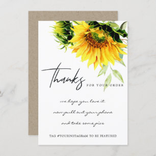 YELLOW SUNFLOWER FLORAL CORPORATE Business LOGO Dankeskarte