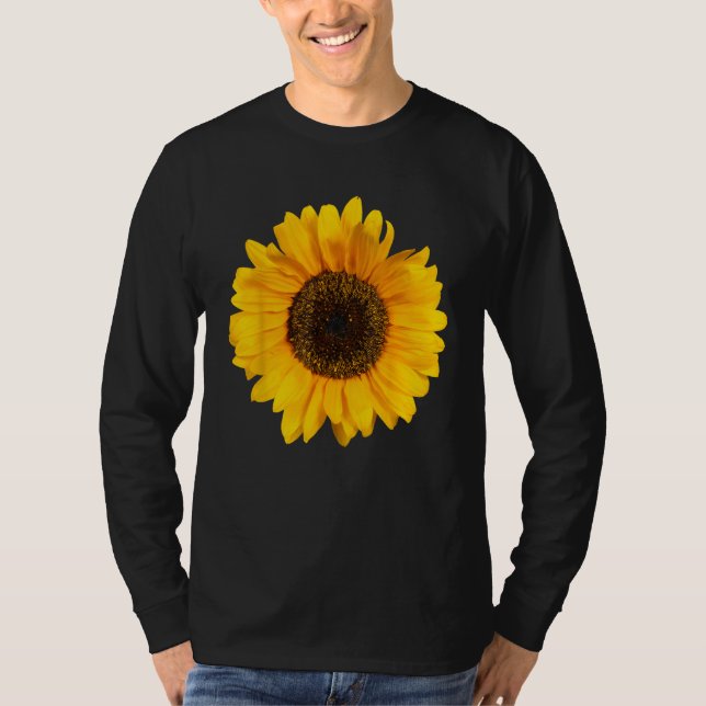Yellow Sunflower Floral Watercolor Positivity T-Shirt (Vorderseite)