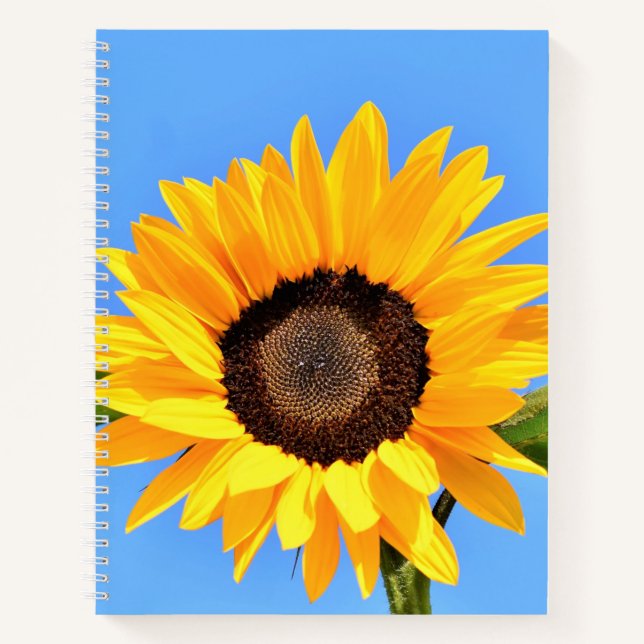 Yellow Sunflower Notebook Notizbuch (Vorderseite)