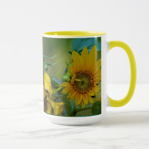 Yellow Sunflower Painting Garden Tasse