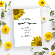 Yellow Sunflower Quinceanera