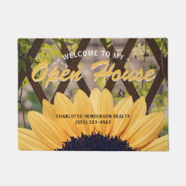Yellow Sunflower Trellis Real Anwesen Open House Fußmatte