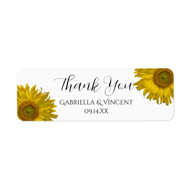 Yellow Sunflower Vielen Dank für Ihre Unterstützun (Vorne)