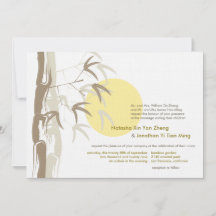 Yellow Sunrise Bamboo Garden Zen Asian Wedding