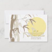 Yellow Sunrise Bamboo Zen Hochzeitsempfang