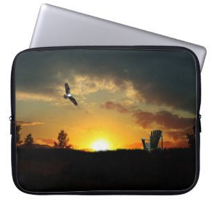 Yellow Sunset Grassy Meadow Electronics Bag Laptopschutzhülle
