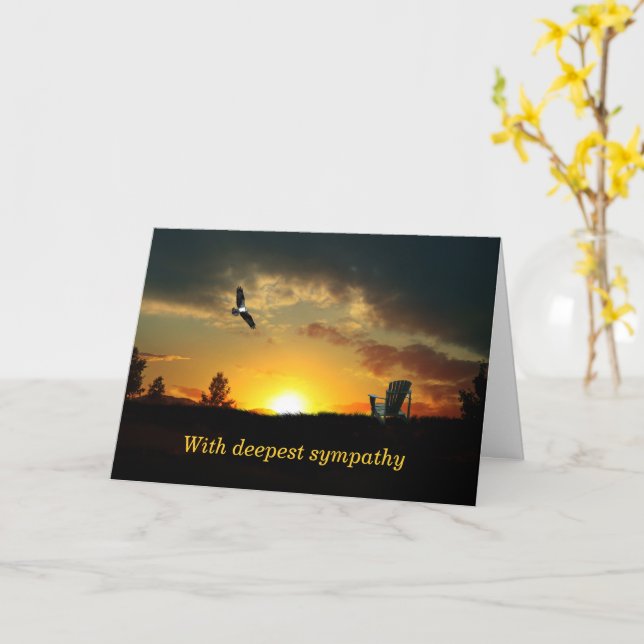 Yellow Sunset Grassy Meadow Sympathy Card Karte (Gelbe Blume)