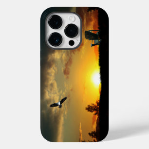 Yellow Sunset Grassy Wiese Handy Case