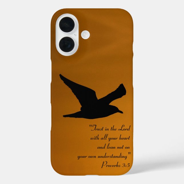 Yellow Sunset Sky Bird in Flight Faith Bible Verse Case-Mate iPhone Hülle (Rückseite)