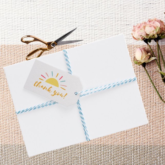 Yellow Sunshine danke Geschenkanhänger (Von Creator hochgeladen)