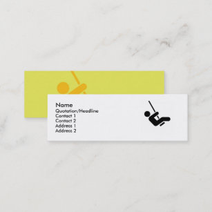 Yellow Swinger Calling Card Mini Visitenkarte