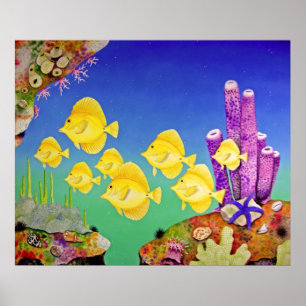 Yellow Tang School Poster