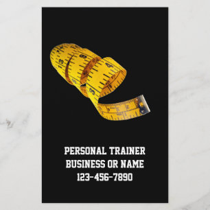 Yellow Tape Measure Personal Trainer Weight Flyer