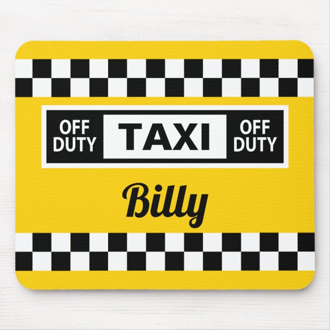 Yellow Taxi Cab Iconic New York Design Mousepad (Vorne)