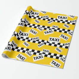 Yellow Taxi Cab New York Taxifahrer Gelb Geschenkpapier