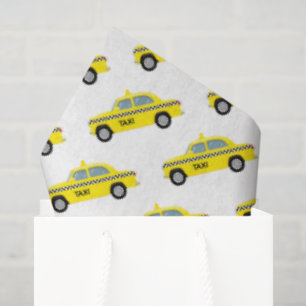 Yellow Taxi Cab NYC City Life Bunter Spaß Seidenpapier
