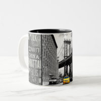 Yellow Taxi Cab von Manhattan Bridge New York City