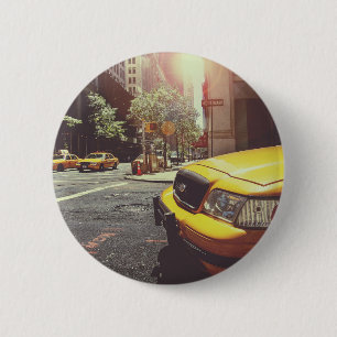Yellow Taxi Cab von New York City Button