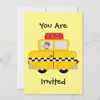Yellow Taxi Design Einladung