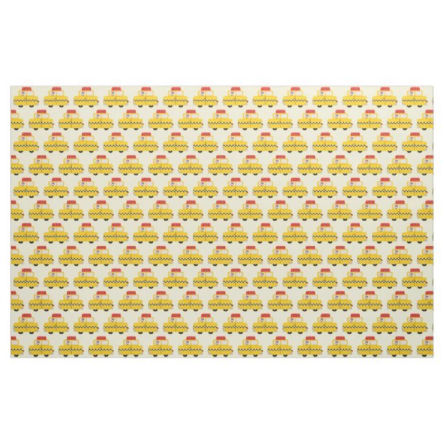 Yellow Taxi Muster Stoff (Yard (91,4 cm))