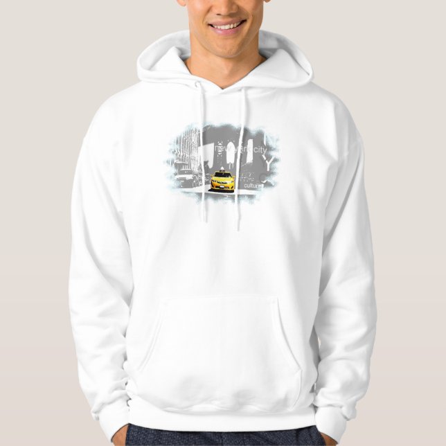 Yellow Taxi New York City Nyc Brooklyn Bridge Hoodie (Vorderseite)