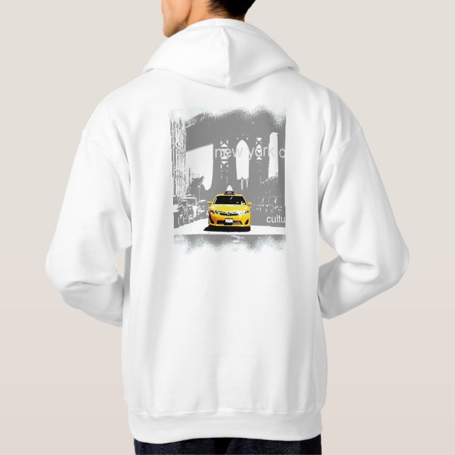 Yellow Taxi Nyc Brooklyn Bridge New York City Hoodie (Rückseite)