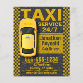 Yellow Taxi Service Business Cab Treiber Flyer