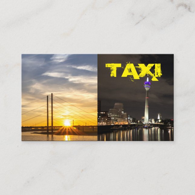 Yellow TAXI Taxifahrer Tag und Nacht (Vorderseite)