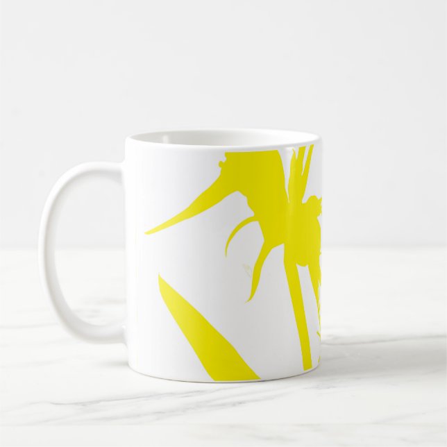 YELLOW - Tazon con Flor del paraíso en amarillo Kaffeetasse (Links)