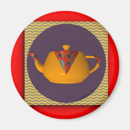 YELLOW TEAPOT MAGNET