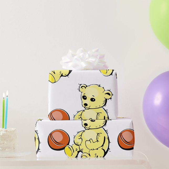 Yellow Teddy Bear Geschenkpapier (Von Creator hochgeladen)