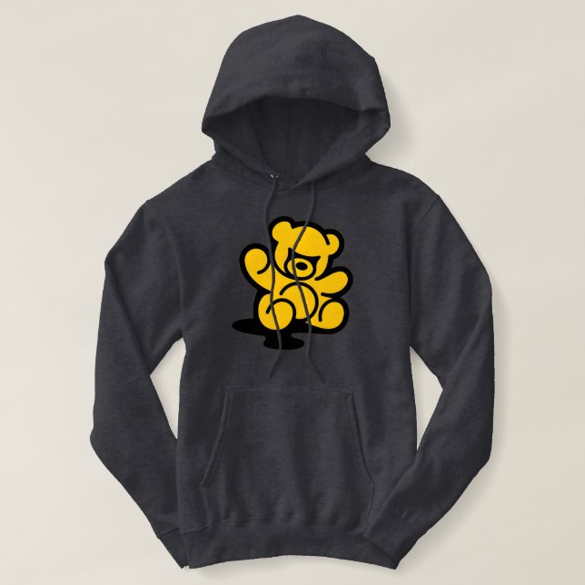 Yellow Teddy Trouble Hoodie (Design vorne)
