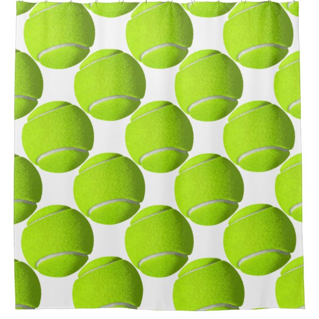 Yellow Tennis Ball Duschvorhang (Vorderseite)