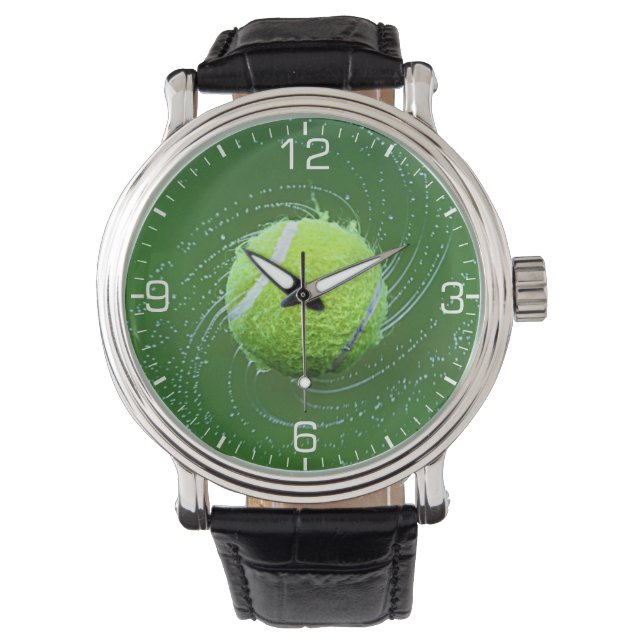 Yellow Tennis Ball Personalisiert Armbanduhr (Vorderseite)