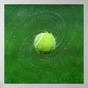 Yellow Tennis Ball Personalisiert Poster