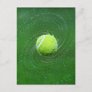 Yellow Tennis Ball Personalisiert Postkarte