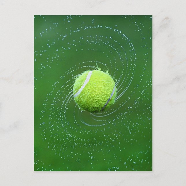 Yellow Tennis Ball Personalisiert Postkarte (Vorderseite)