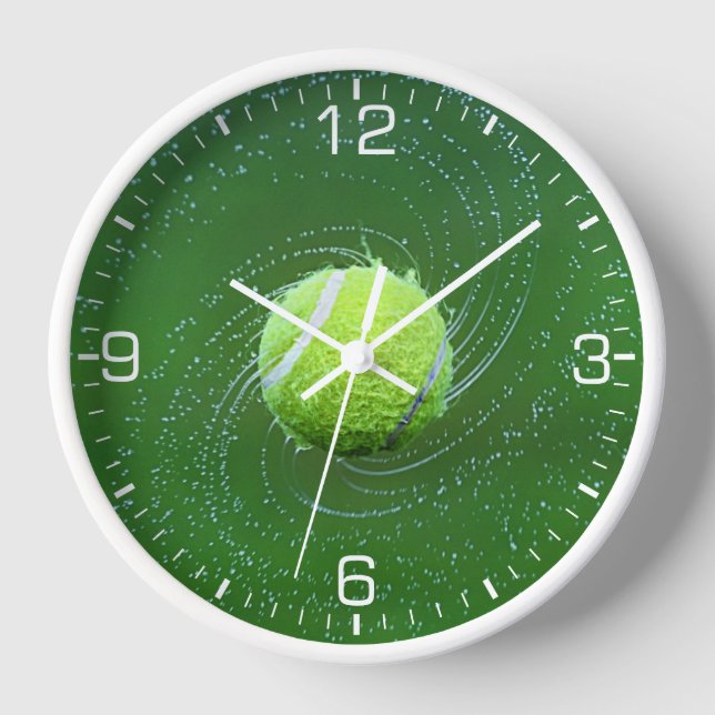 Yellow Tennis Ball Personalisiert Uhr (Vorderseite)