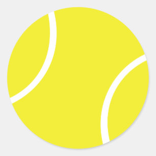 Yellow Tennis Ball Symbol Runder Aufkleber