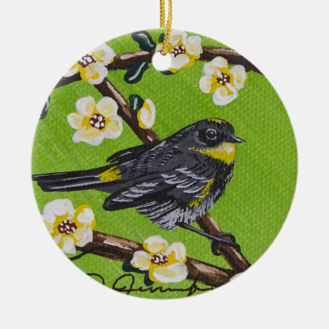 Yellow Throat Warbler ~ Spring Keramikornament (Vorne)