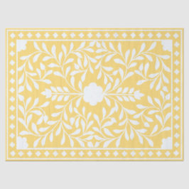 Yellow Traditional Bone Inlay Decoupage Paper Seidenpapier
