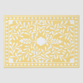 Yellow Traditional Bone Inlay Decoupage Paper Seidenpapier