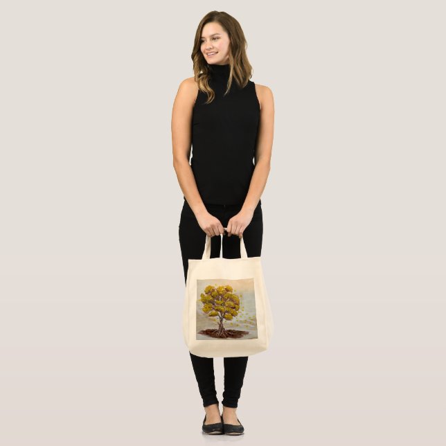 Yellow tree tragetasche (Vorderseite (Model))