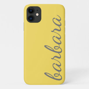 Yellow Trendy Script Personalisiert Case-Mate iPhone Hülle