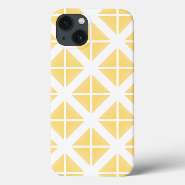 Yellow Trendy Triangle Pattern Case-Mate iPhone Hülle (Rückseite)
