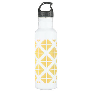 Yellow Trendy Triangle Pattern Edelstahlflasche