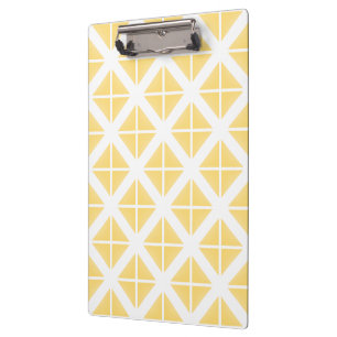 Yellow Trendy Triangle Pattern Klemmbrett