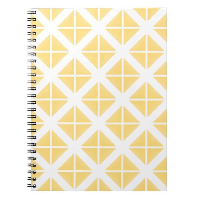 Yellow Trendy Triangle Pattern Notizblock (Vorderseite)
