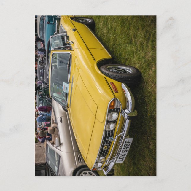 Yellow Triumph Stag Sportwagen Jigsaw Postkarte (Vorderseite)